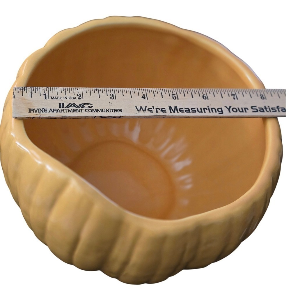Williams Sonoma Pumpkin Tureen Lidded Serving Bowl Orange Ceramic Fall Harvest - Picture 11 of 11